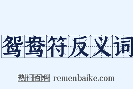 鸳鸯符反义词是什么意思的图片